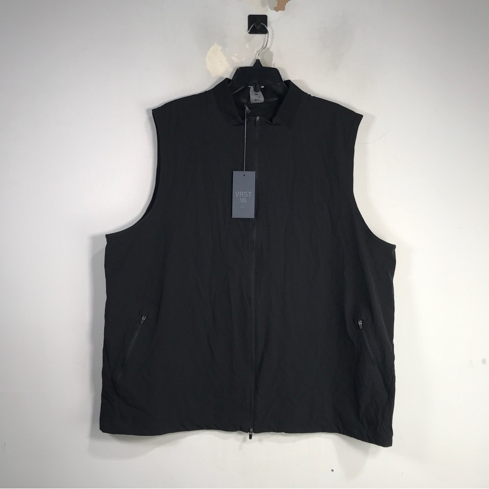 VRST Golf Zip Vest, Men's Size XXL - Black